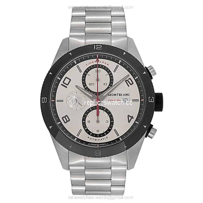 Montblanc Silver Timewalker Chronograph Watch Montblanc Silver Timewalker Chronograph Watch