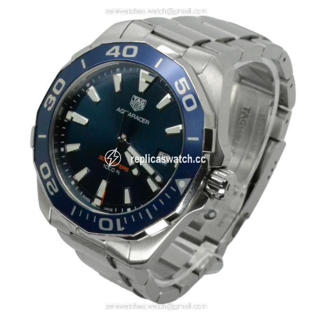 TAG Heuer Blue Box Aquaracer Quartz Dial Steel 43mm Date Mens Way101c Watch TAG Heuer Blue Box Aquaracer Quartz Dial Steel 43mm Date Mens Way101c Watch