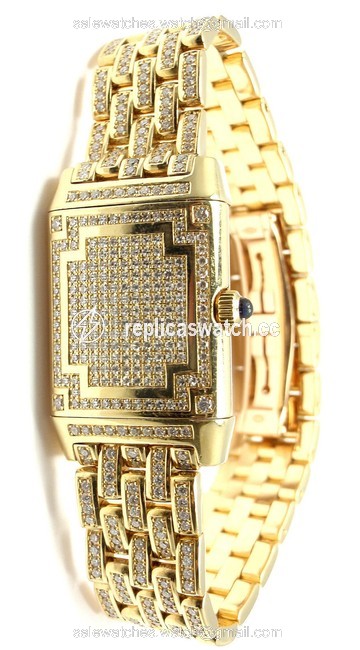 Jaeger-LeCoultre Reverso 18k Yellow Gold Diamond Watch Jaeger-LeCoultre Reverso 18k Yellow Gold Diamond Watch