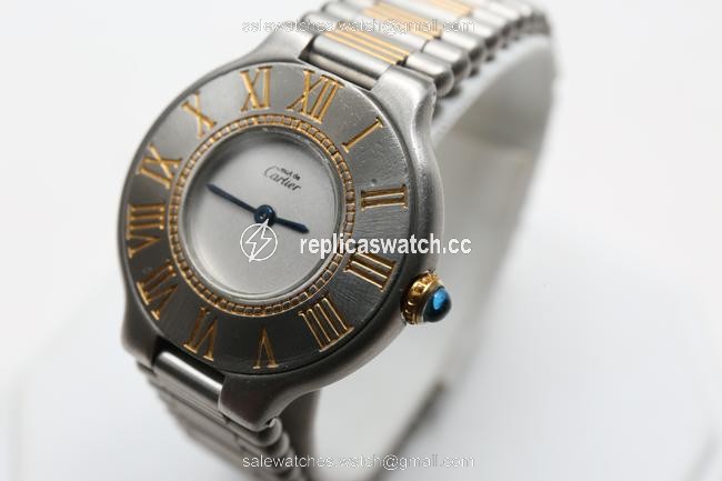 Cartier Must 21 Bullet 18k Yellow Gold & Stainless Steel 28mm Watch Cartier Must 21 Bullet 18k Yellow Gold & Stainless Steel 28mm Watch