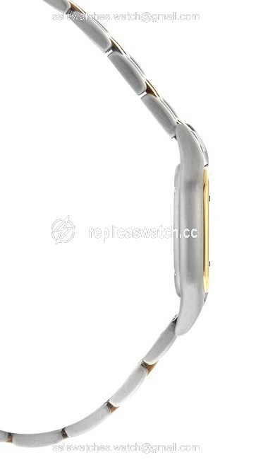 Cartier Yellow Gold Silver Ladies Panthere 166921 Steel 18k Two Row 22mm Watch Cartier Yellow Gold Silver Ladies Panthere 166921 Steel 18k Two Row 22mm Watch