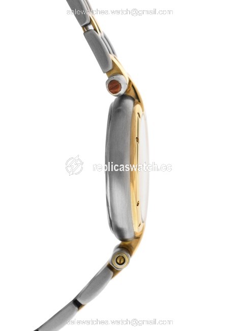 Cartier Yellow Gold Silver Ladies Panthere Vendome 1057920 Two Row Steel Quartz 24mm Watch Cartier Yellow Gold Silver Ladies Panthere Vendome 1057920 Two Row Steel Quartz 24mm Watch
