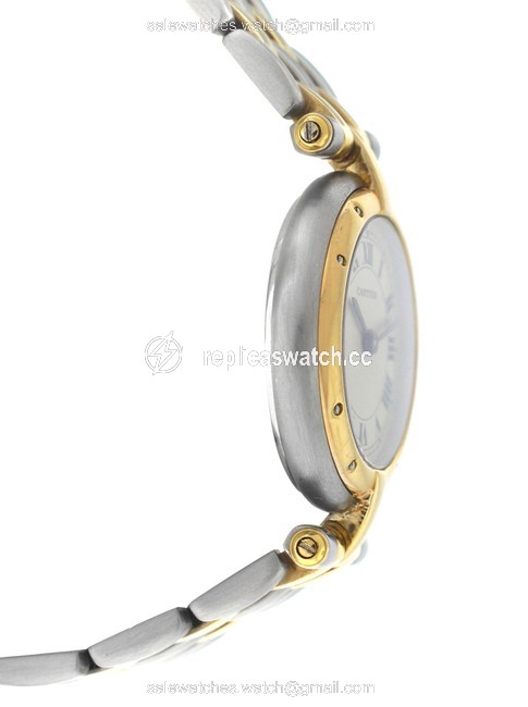 Cartier Yellow Gold Silver Ladies Panthere Vendome 1057920 Two Row Steel Watch Cartier Yellow Gold Silver Ladies Panthere Vendome 1057920 Two Row Steel Watch