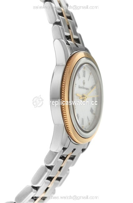 Girard-Perregaux Silver Gold Ladies Gp90 Ref. 1300 Steel Rose 25mm Quartz Watch Girard-Perregaux Silver Gold Ladies Gp90 Ref. 1300 Steel Rose 25mm Quartz Watch