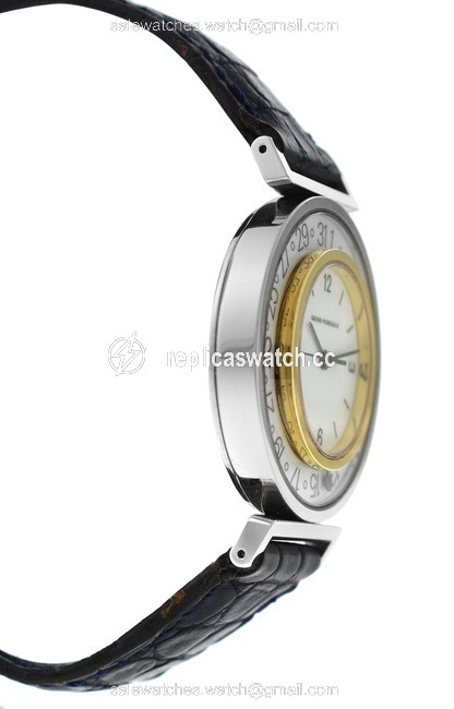 Girard-Perregaux Stainless Steel Gold Unisex Integrale Date 32mm Quartz Watch Girard-Perregaux Stainless Steel Gold Unisex Integrale Date 32mm Quartz Watch