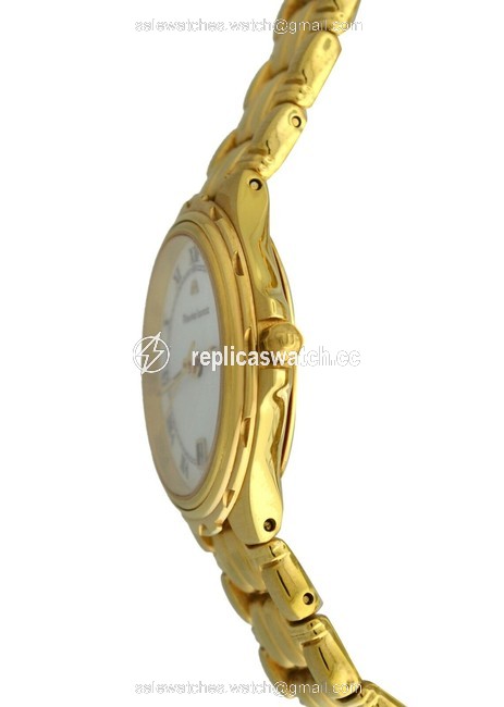 Maurice Lacroix Gold Plated Ladies 79514 Electroplated Steel Quartz 26mm Date Wat Watch Maurice Lacroix Gold Plated Ladies 79514 Electroplated Steel Quartz 26mm Date Wat Watch