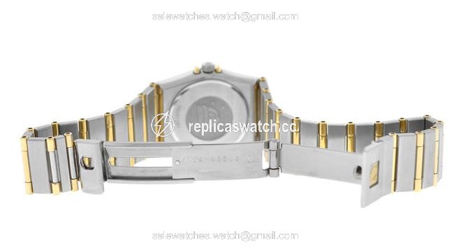Omega Stainless Steel Solid Gold Ladies Constellation 895.1080.1 Full Bar 22mm Diamond Quart Watch Omega Stainless Steel Solid Gold Ladies Constellation 895.1080.1 Full Bar 22mm Diamond Quart Watch