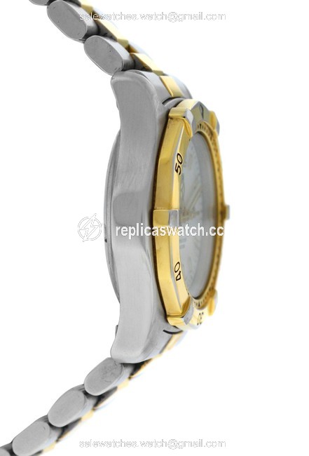 TAG Heuer Yellow Gold Silver Ladies Professional Wk1320 Steel Date Quartz Watch TAG Heuer Yellow Gold Silver Ladies Professional Wk1320 Steel Date Quartz Watch