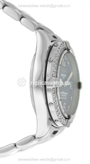 Breitling Silver Ladies Colt Ocean A57350 Steel Diamond Date Quartz 34mm Watch Breitling Silver Ladies Colt Ocean A57350 Steel Diamond Date Quartz 34mm Watch