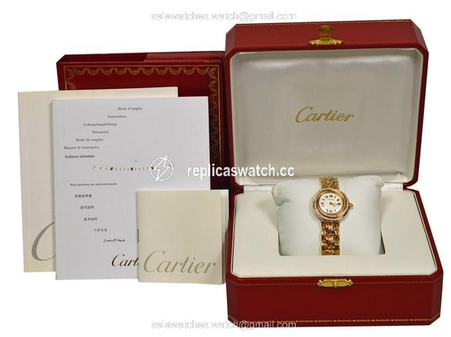Cartier Yellow Gold Ladies Trinity 2357 18k Rose White Diamond Quartz Watch Cartier Yellow Gold Ladies Trinity 2357 18k Rose White Diamond Quartz Watch