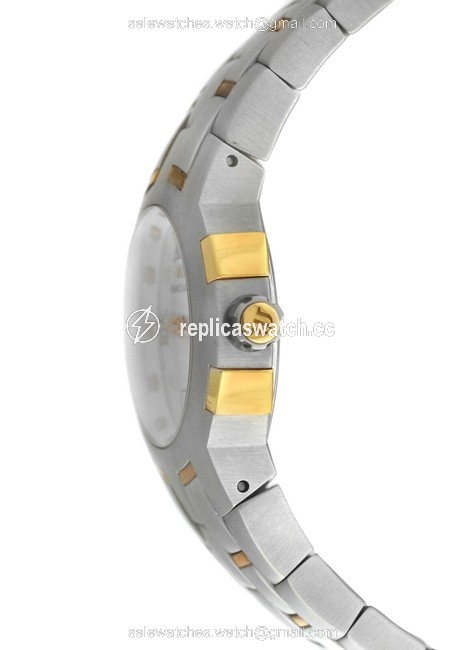 Maurice Lacroix Silver Gold Ladies Milestone Ms1013-ps103-110 Steel Quartz Watch Maurice Lacroix Silver Gold Ladies Milestone Ms1013-ps103-110 Steel Quartz Watch