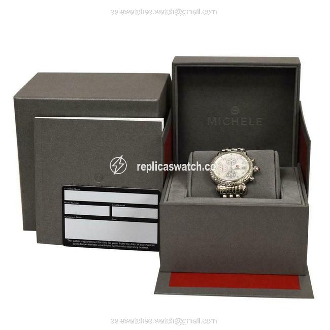 Michele Silver Csx 71-4000/5000 Ladies Steel Mop Diamond Quartz 36mm Watch Michele Silver Csx 71-4000/5000 Ladies Steel Mop Diamond Quartz 36mm Watch