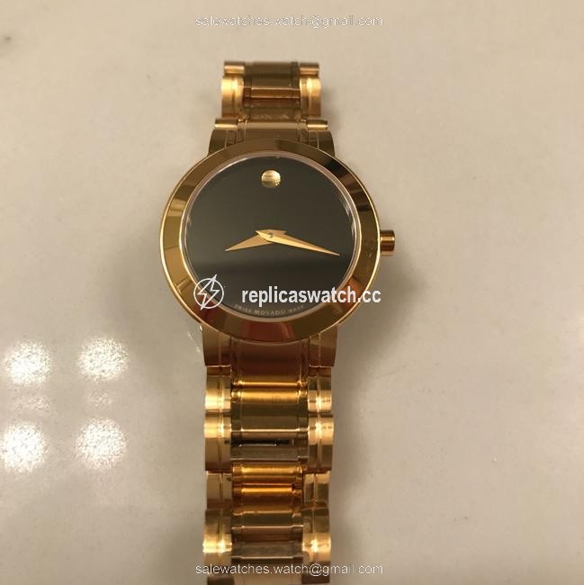 Movado Gold and Black Stiri Womens 0606196 Watch Movado Gold and Black Stiri Womens 0606196 Watch