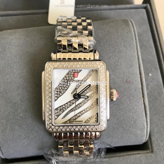 Michele Silver/ White " Deco 16" Diamond Dial --- Trunk Show Mw06v01a1922 Watch Michele Silver/ White " Deco 16" Diamond Dial --- Trunk Show Mw06v01a1922 Watch