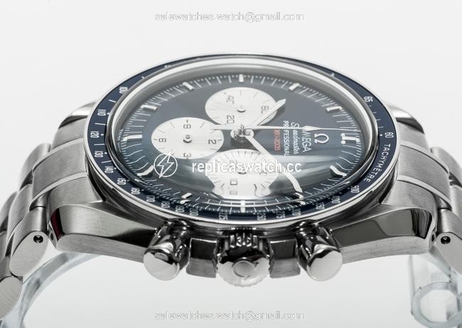 Omega Stainless Steel Speedmaster Gemini Iv 4 Chronograph 35658000 Blue Limited Pre Owned Watch Omega Stainless Steel Speedmaster Gemini Iv 4 Chronograph 35658000 Blue Limited Pre Owned Watch