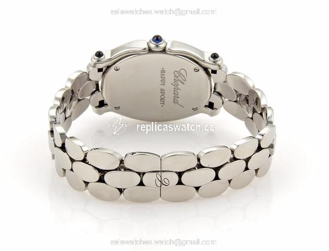 Chopard 17135... Happy Sport Oval 7 Floating Diamonds Ladies Stainless Steel Watch Chopard 17135... Happy Sport Oval 7 Floating Diamonds Ladies Stainless Steel Watch