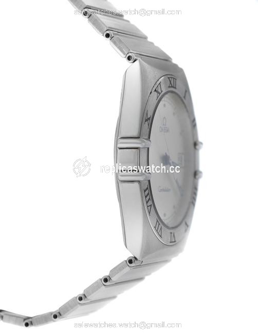 Omega Silver Men Unisex Constellation 396.1070.1 Quartz Stainless Steel Date Watch Omega Silver Men Unisex Constellation 396.1070.1 Quartz Stainless Steel Date Watch