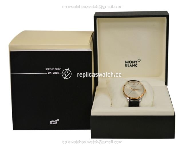 Montblanc Silver Gold New Mens Heritage Spirit 111624 Steel 39mm Watch Montblanc Silver Gold New Mens Heritage Spirit 111624 Steel 39mm Watch