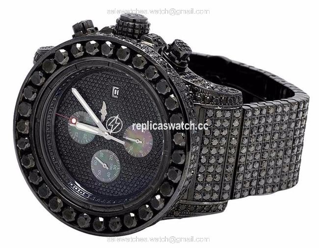 Breitling Black XL Custom A13370 Super Avenger Pvd Steel Diamond 48.5 Ct Watch Breitling Black XL Custom A13370 Super Avenger Pvd Steel Diamond 48.5 Ct Watch