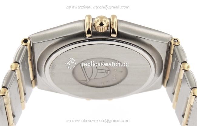 Omega Gold Mens Constellation 18k Yellow Full Bars/Ss 33mm Date Watch Omega Gold Mens Constellation 18k Yellow Full Bars/Ss 33mm Date Watch
