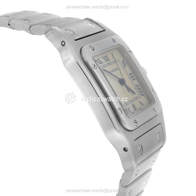 Cartier Silver Mens Unisex Santos 987901 W20060d6 Date 29mm Steel Quartz Watch Cartier Silver Mens Unisex Santos 987901 W20060d6 Date 29mm Steel Quartz Watch