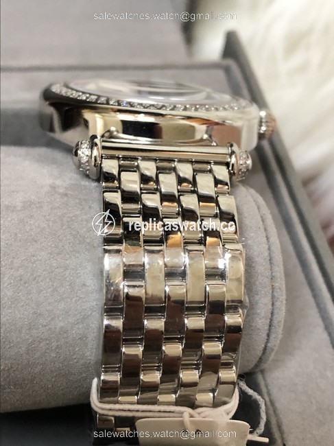 Michele Silver Caber Diamond Watch Michele Silver Caber Diamond Watch