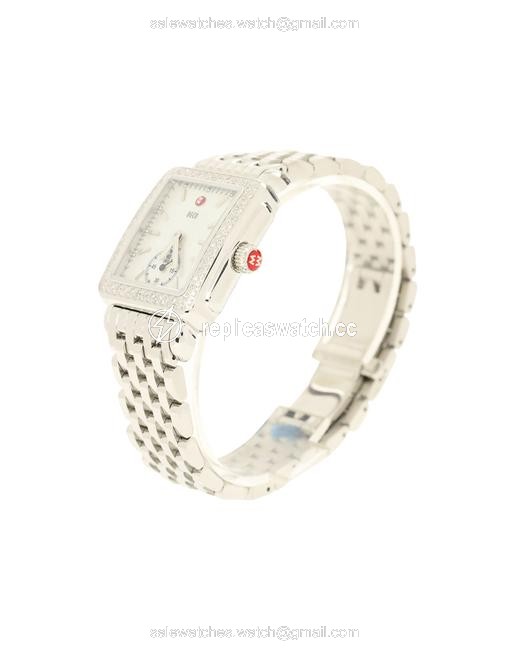 Michele Silver Deco 16 Diamond Watch Michele Silver Deco 16 Diamond Watch