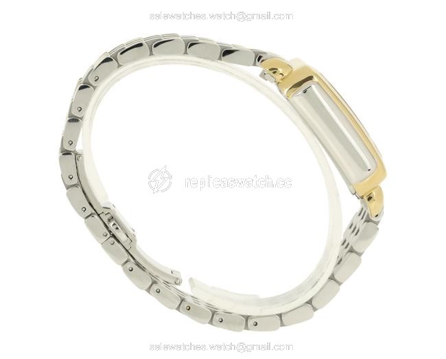 Michele Gold Deco Two-tone Stainless Steel and Plated Mother Of Pearl Watch Michele Gold Deco Two-tone Stainless Steel and Plated Mother Of Pearl Watch