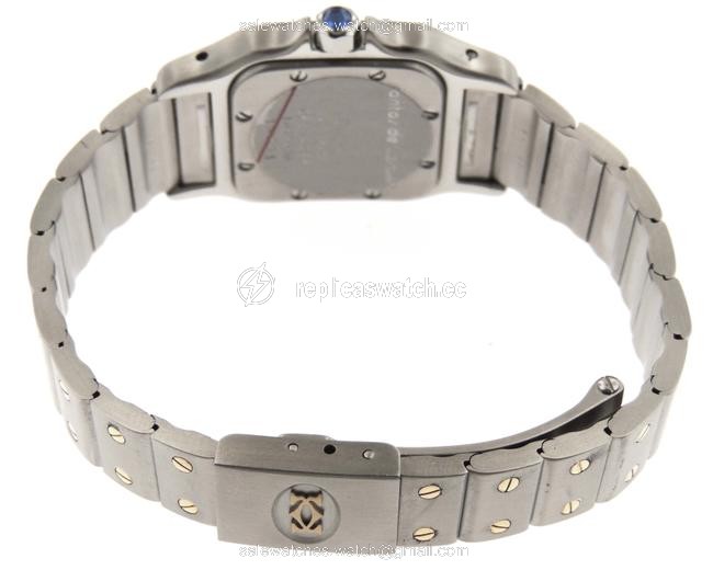 Cartier Off White Mint Ladies Santos Galbee 18k Yellow Gold/Ss 24mm Watch Cartier Off White Mint Ladies Santos Galbee 18k Yellow Gold/Ss 24mm Watch