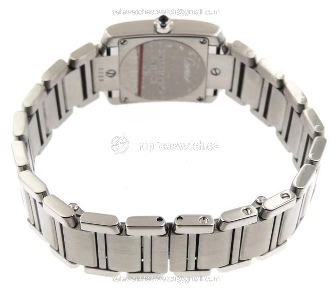 Cartier White Mint Ladies Tank Francaise 2384 Ss 21mm Quartz Watch Cartier White Mint Ladies Tank Francaise 2384 Ss 21mm Quartz Watch