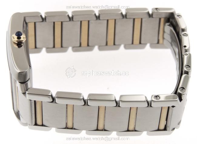 Cartier Silver Box Mint Men Tank Francaise Large 2302 18k/Ss Date Watch Cartier Silver Box Mint Men Tank Francaise Large 2302 18k/Ss Date Watch