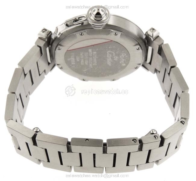 Cartier White Mint Men Pasha C 2324 Ss 35mm Date Watch Cartier White Mint Men Pasha C 2324 Ss 35mm Date Watch