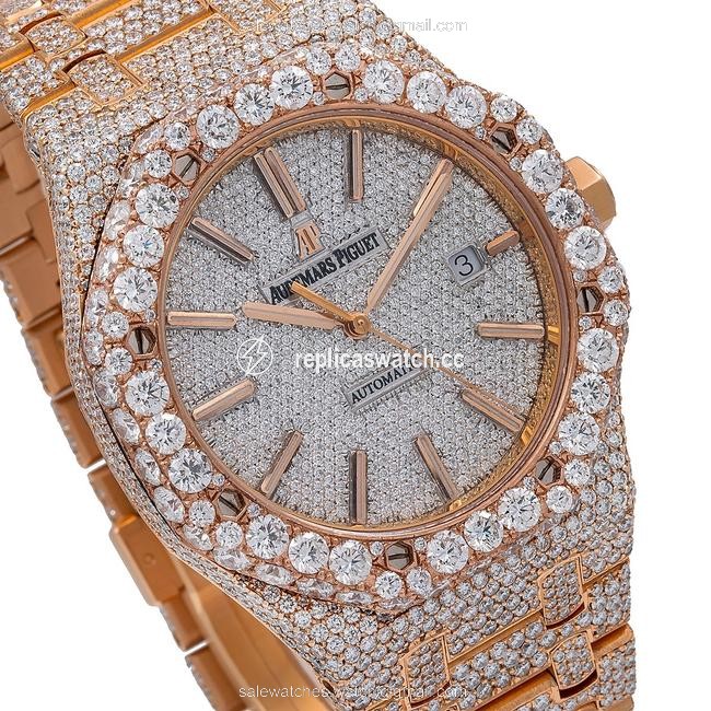 Audemars Piguet Rose Gold Royal Oak 15400or 41mm White Diamond Dial Watch Audemars Piguet Rose Gold Royal Oak 15400or 41mm White Diamond Dial Watch
