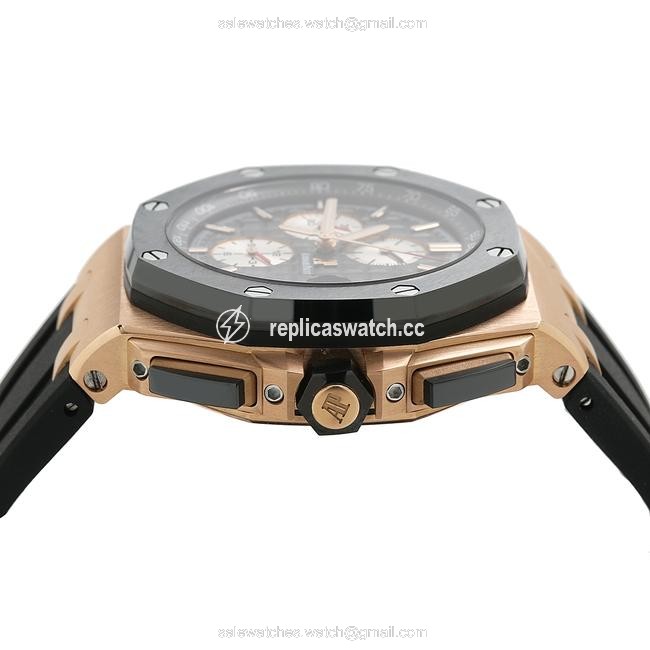 Audemars Piguet 18k Rose Gold and Black Royal Oak Offshore Chronograph 26401ro 44mm Dial Watch Audemars Piguet 18k Rose Gold and Black Royal Oak Offshore Chronograph 26401ro 44mm Dial Watch