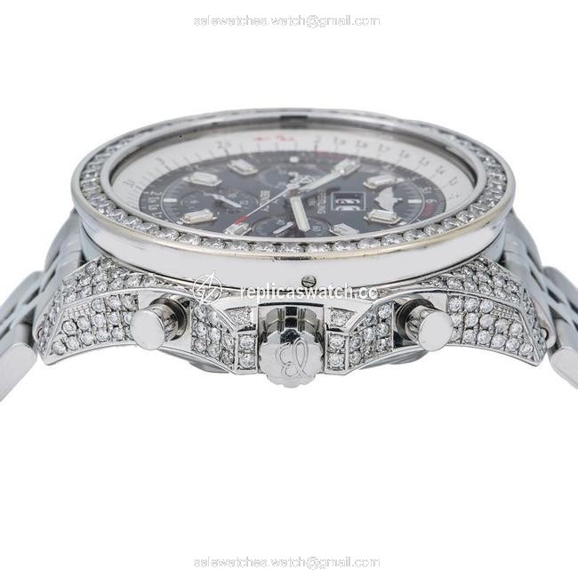 Breitling Black Bentley 6.75 A44362 48mm Dial with 11.75 Ct Diamonds Watch Breitling Black Bentley 6.75 A44362 48mm Dial with 11.75 Ct Diamonds Watch
