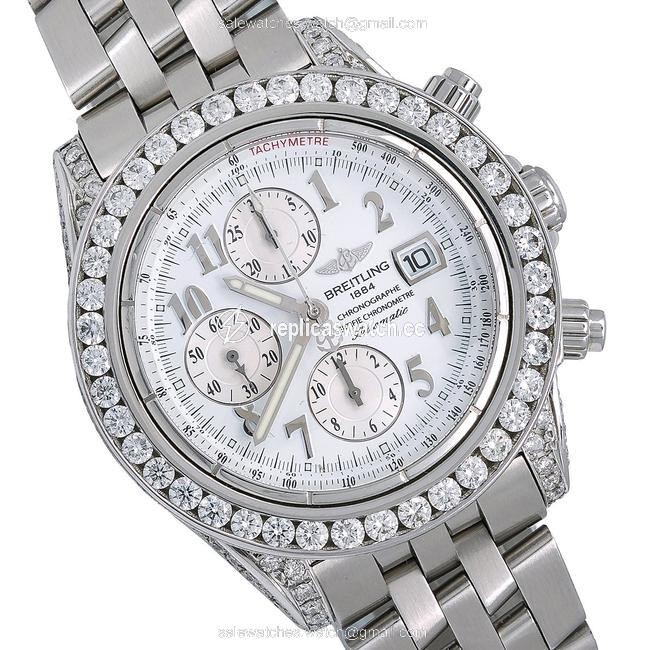 Breitling White Chronomat Evolution A13356 44mm Dial Watch Breitling White Chronomat Evolution A13356 44mm Dial Watch