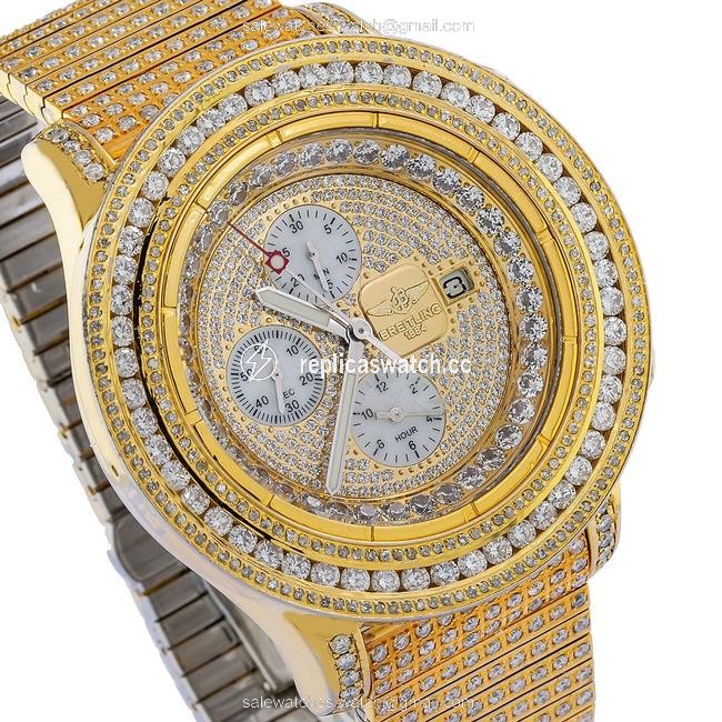 Breitling Champagne Super Avenger A13370 48mm Diamond Dial Watch Breitling Champagne Super Avenger A13370 48mm Diamond Dial Watch