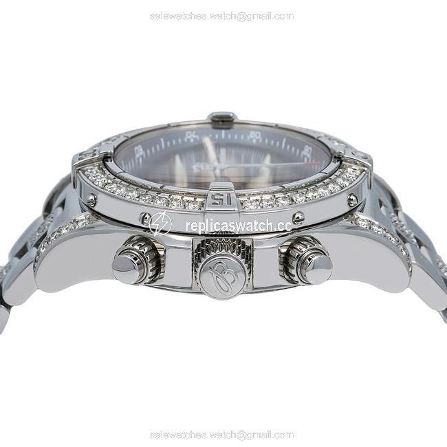 Breitling Blue Superocean Chronograph Ii A13340 42mm Dial with 4.00 Ct Watch Breitling Blue Superocean Chronograph Ii A13340 42mm Dial with 4.00 Ct Watch