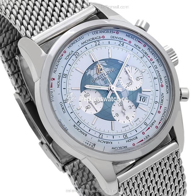 Breitling Stainless Steel with White Color Transocean Chronograph Unitime Ab0510 46mm Dial Watch Breitling Stainless Steel with White Color Transocean Chronograph Unitime Ab0510 46mm Dial Watch