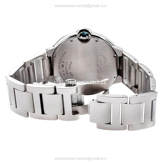 Cartier Stainless Steel with White Dial Roman Ballon Bleu W69013z2 42mm Numerals Watch Cartier Stainless Steel with White Dial Roman Ballon Bleu W69013z2 42mm Numerals Watch