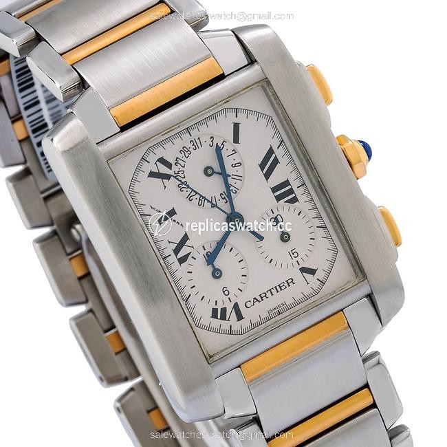 Cartier White Tank Fran?aise W51004q4 28mm Dial with Stainless Steel Watch Cartier White Tank Fran?aise W51004q4 28mm Dial with Stainless Steel Watch