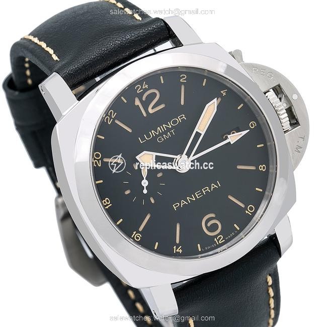 Panerai Black Luminor 1950 3 Days Gmt Pam00531 44mm Dial Watch Panerai Black Luminor 1950 3 Days Gmt Pam00531 44mm Dial Watch