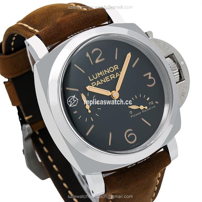 Panerai Black and Brown Luminor 1950 3 Days Power Reserve Pam00423 47mm Dial Watch Panerai Black and Brown Luminor 1950 3 Days Power Reserve Pam00423 47mm Dial Watch