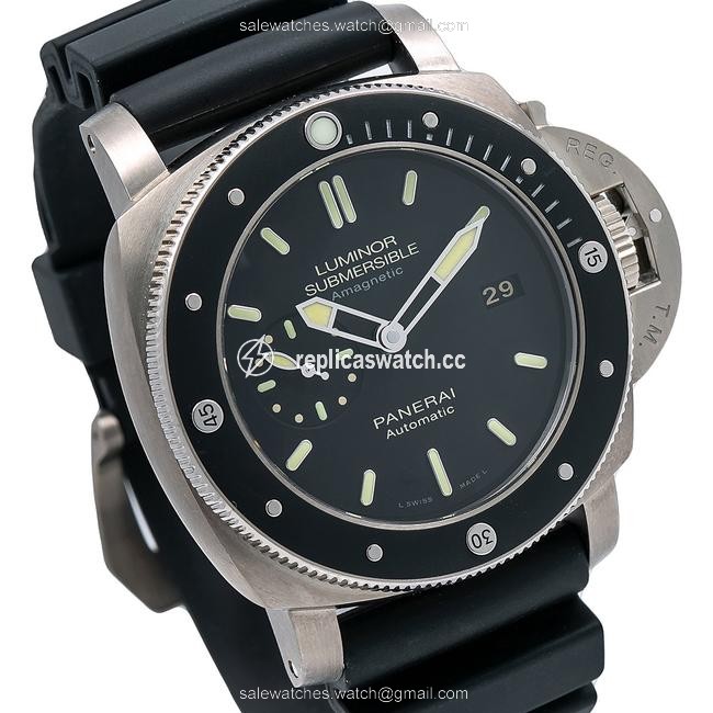 Panerai Black Luminor Submersible 1950 3 Days Pam00389 47mm Watch Panerai Black Luminor Submersible 1950 3 Days Pam00389 47mm Watch