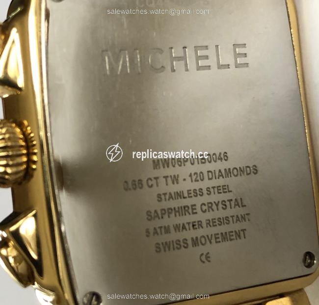 Michele Gold with Diamonds Deco Watch Michele Gold with Diamonds Deco Watch