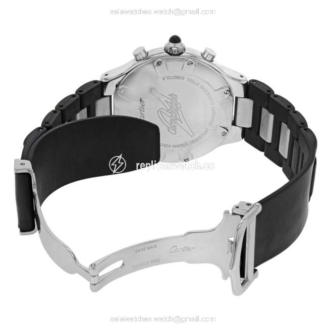 Cartier Stainless Steel 2424 Chronoscaph 36mm Date Quartz Watch Cartier Stainless Steel 2424 Chronoscaph 36mm Date Quartz Watch