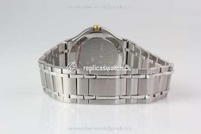 Movado Silver and Gold Black Dial Two Tone Watch Movado Silver and Gold Black Dial Two Tone Watch