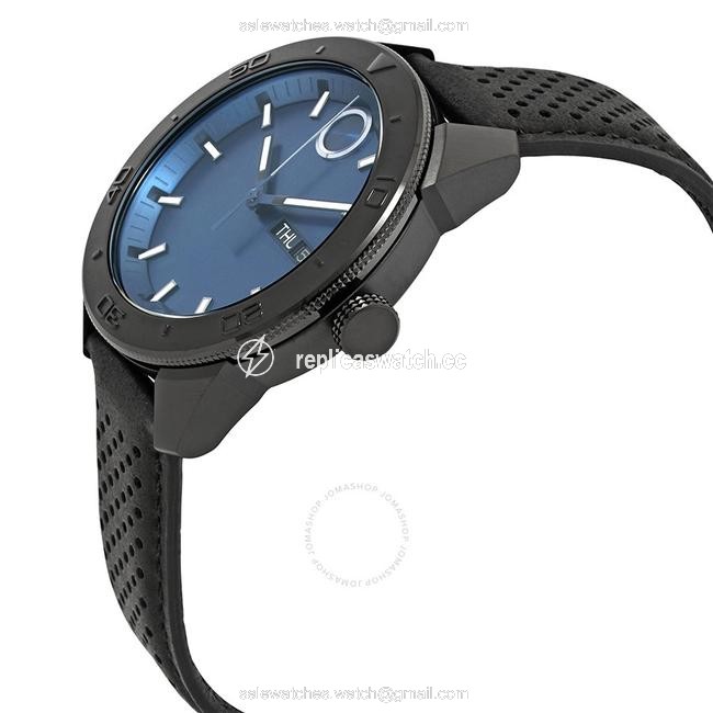 Movado Black 3600495 Leather Mens Watch Movado Black 3600495 Leather Mens Watch