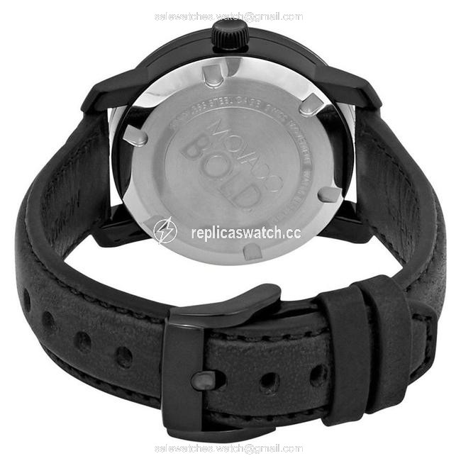 Movado Black Pink Bold Ladies Leather Watch Movado Black Pink Bold Ladies Leather Watch