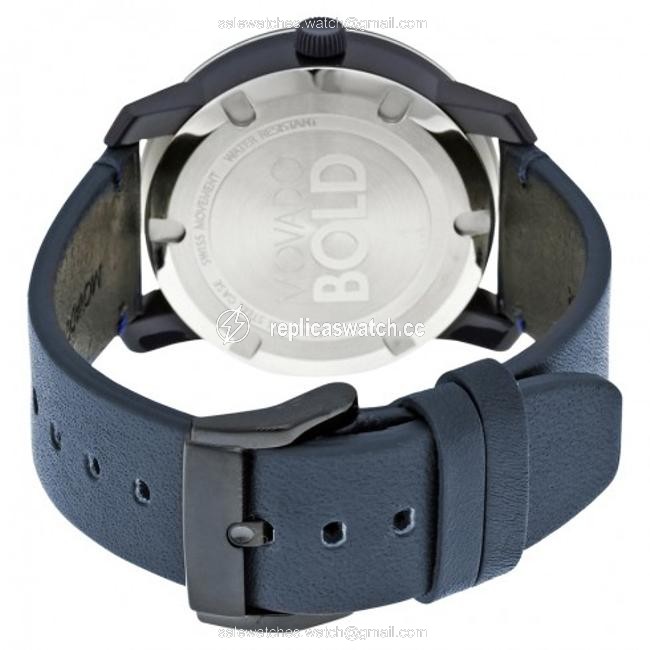 Movado Blue Bold Dial Leather Strap Unisex Watch Movado Blue Bold Dial Leather Strap Unisex Watch